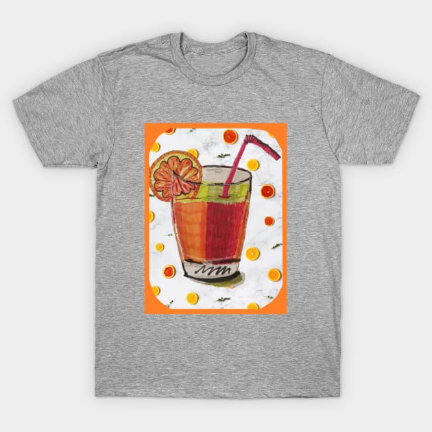 Fresh Citrus Juice T-Shirt by Mila-Ola_Art